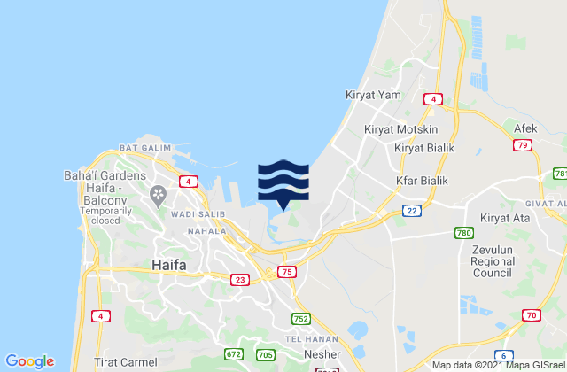 Mappa delle maree di Ibṭīn, Israel