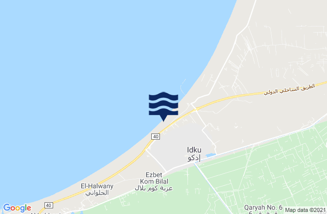 Mappa delle maree di Idkū, Egypt