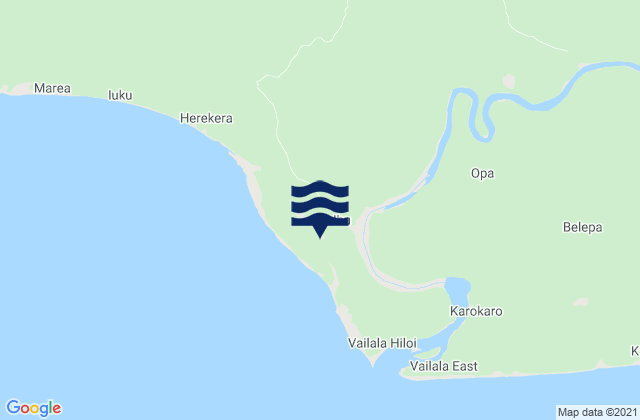 Mappa delle maree di Ihu, Papua New Guinea