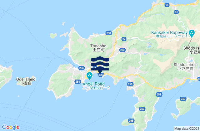 Mappa delle maree di Ikeda Wan Shodo Shima, Japan