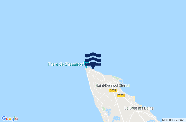 Mappa delle maree di Ile d'Oleron - Chassiron, France