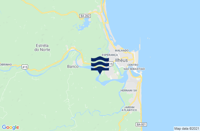 Mappa delle maree di Ilhéus, Brazil