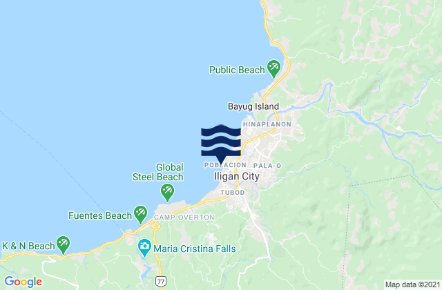 Mappa delle maree di Iligan, Philippines