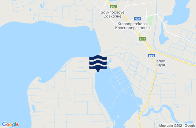 Mappa delle maree di Ilyinka, Ukraine