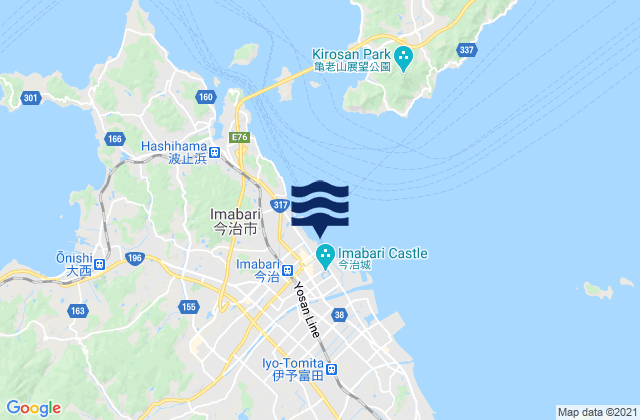 Mappa delle maree di Imabari-shi, Japan