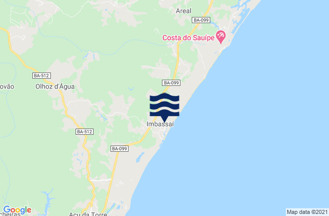 Mappa delle maree di Imbacai, Brazil