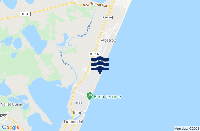 Mappa delle maree di Imbé, Brazil