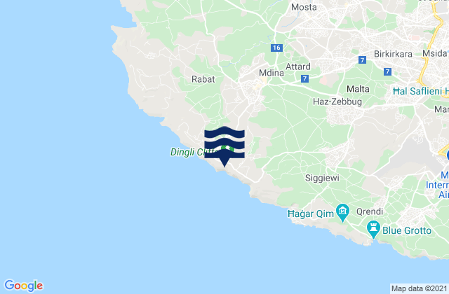 Mappa delle maree di Imdina, Malta