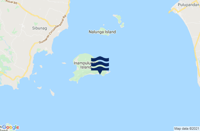 Mappa delle maree di Inampulugan Island (Guimaras Island), Philippines