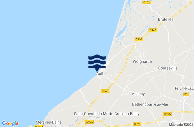 Mappa delle maree di Incheville, France