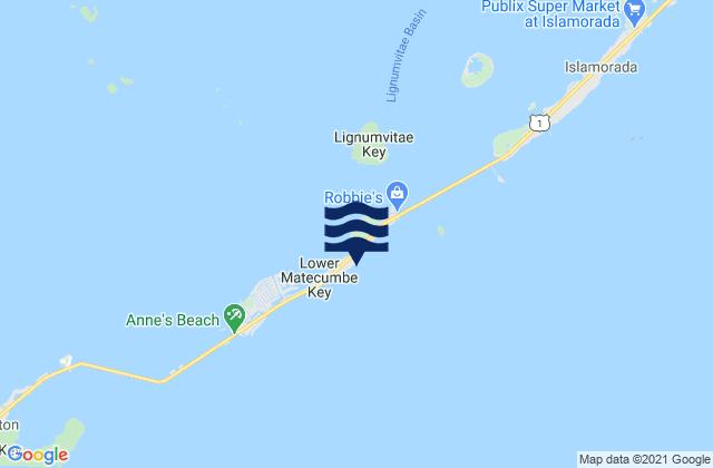 Mappa delle maree di Indian Key Anchorage (Lower Matecumbe Key), United States