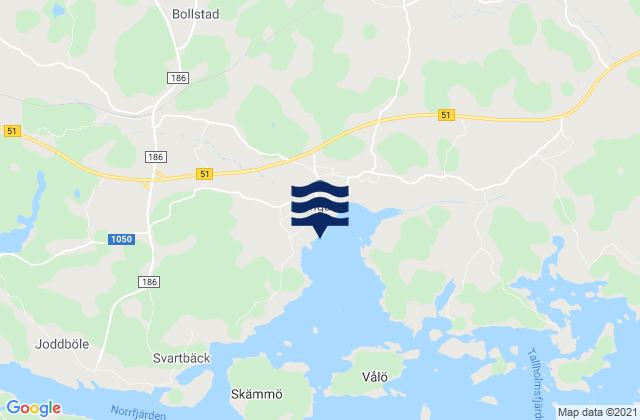 Mappa delle maree di Ingå, Finland