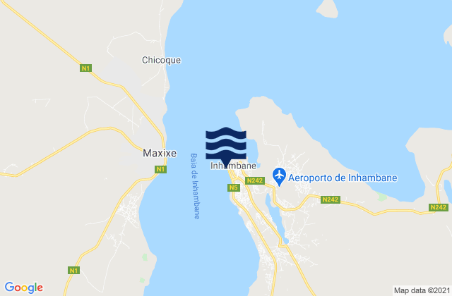Mappa delle maree di Inhambane, Mozambique