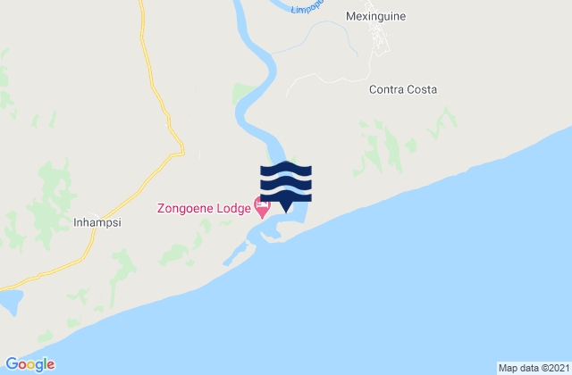 Mappa delle maree di Inhampura, Mozambique