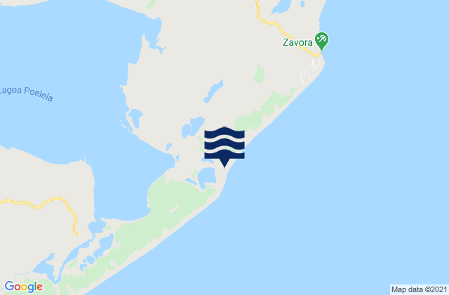 Mappa delle maree di Inharrime District, Mozambique