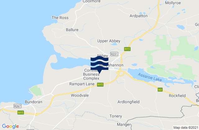 Mappa delle maree di Inishmean, Ireland