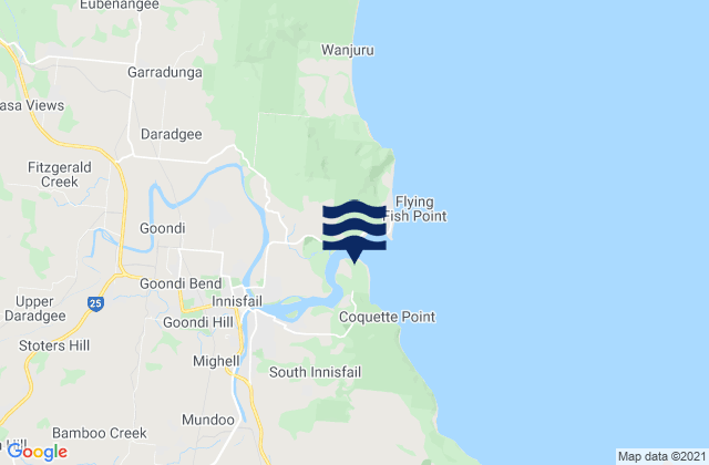 Mappa delle maree di Innisfail, Australia