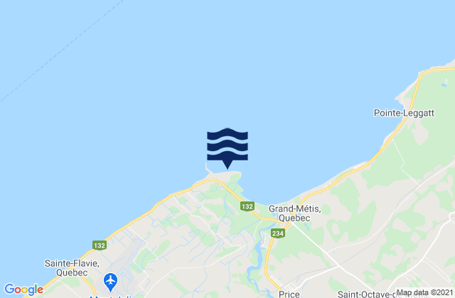 Mappa delle maree di Institut Maurice-Lamontagn, Canada