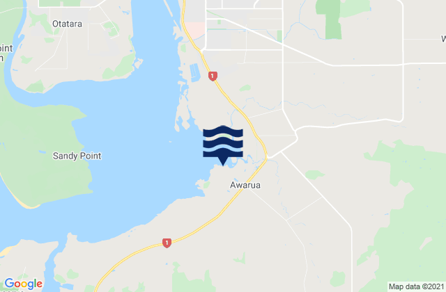 Mappa delle maree di Invercargill City, New Zealand