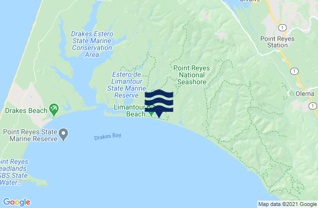 Mappa delle maree di Inverness Tomales Bay, United States
