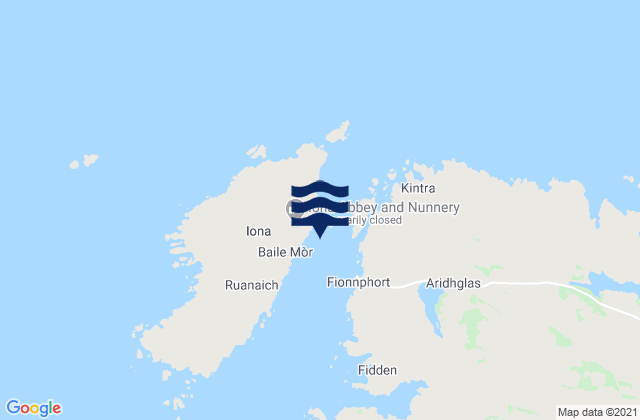 Mappa delle maree di Iona, United Kingdom