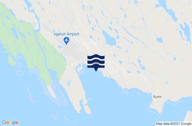 Mappa delle maree di Iqaluit, Canada