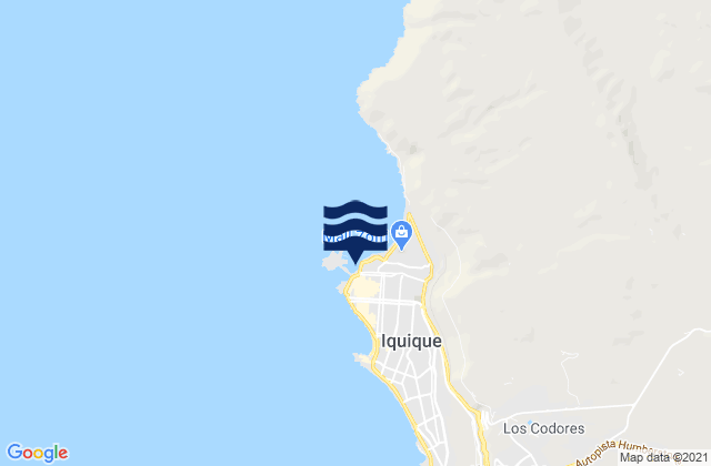 Mappa delle maree di Iquique, Chile