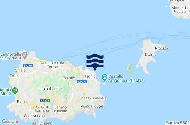 Mappa delle maree di Ischia Porto, Italy
