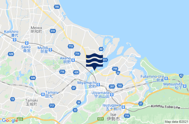Mappa delle maree di Ise, Japan