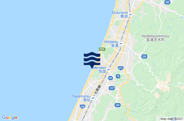 Mappa delle maree di Ishikawa-ken, Japan