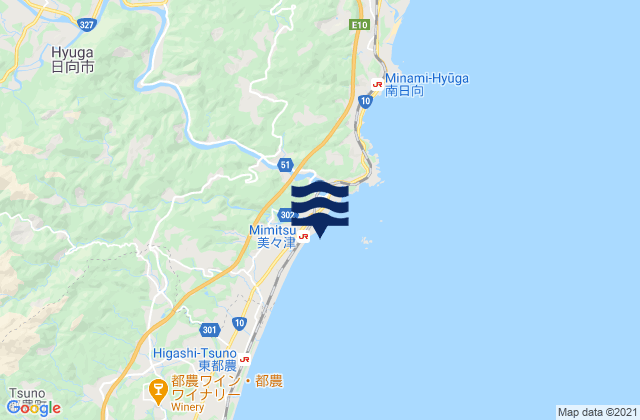 Mappa delle maree di Ishinamigawa, Japan