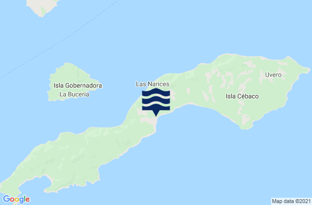 Mappa delle maree di Isla Cébaco, Panama