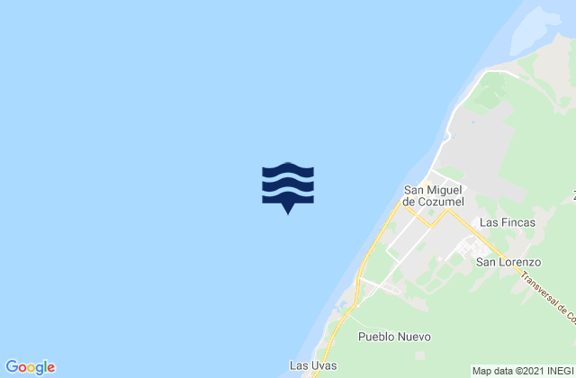 Mappa delle maree di Isla De Cozumel, Mexico