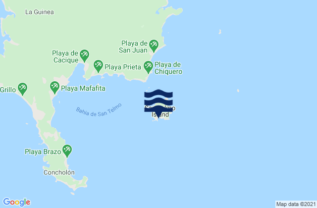 Mappa delle maree di Isla San Telmo, Panama