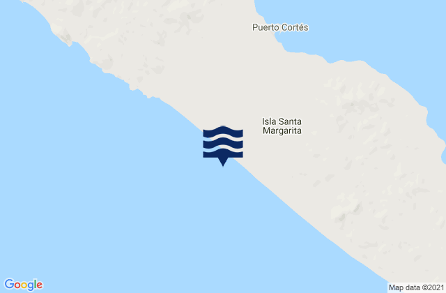Mappa delle maree di Isla Santa Margarita, Mexico