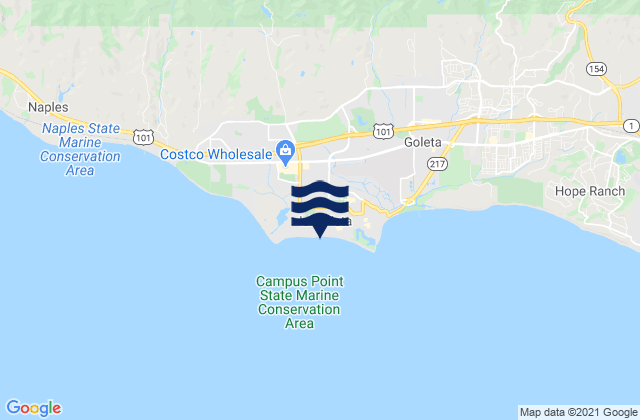 Mappa delle maree di Isla Vista, United States