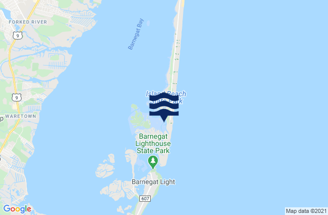 Mappa delle maree di Island Beach (Sedge Islands), United States