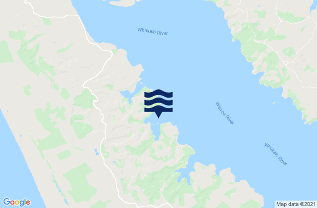 Mappa delle maree di Island Point, New Zealand