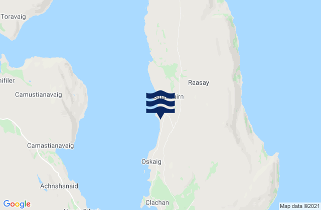Mappa delle maree di Island of Raasay, United Kingdom