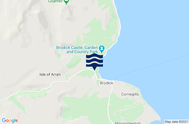 Mappa delle maree di Isle of Arran, United Kingdom