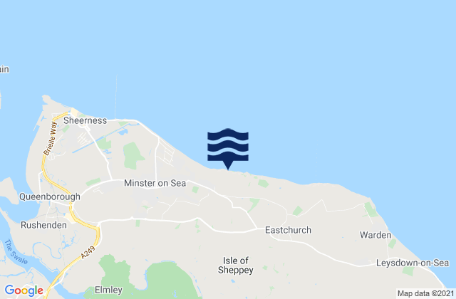 Mappa delle maree di Isle of Sheppey, United Kingdom