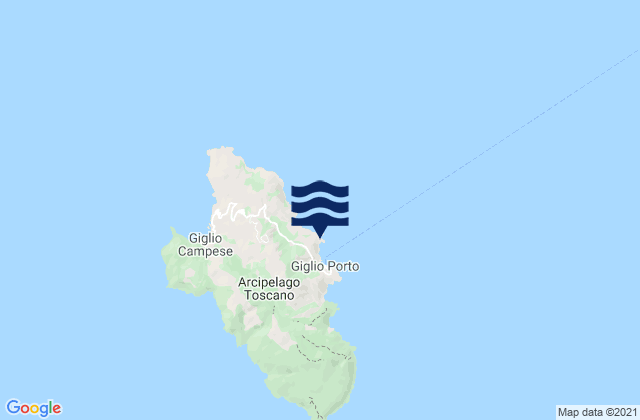 Mappa delle maree di Isola del Giglio, Italy