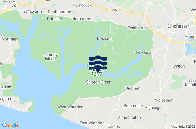 Mappa delle maree di Itchenor, United Kingdom