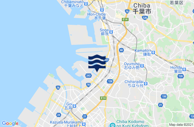 Mappa delle maree di Itihara, Japan
