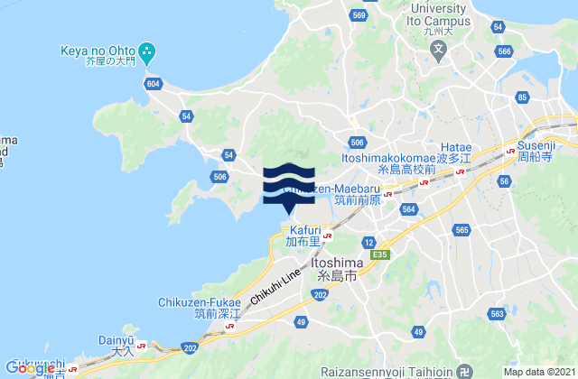 Mappa delle maree di Itoshima-shi, Japan