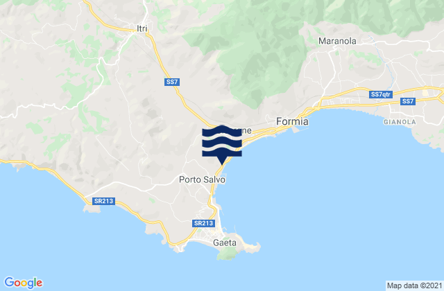 Mappa delle maree di Itri, Italy