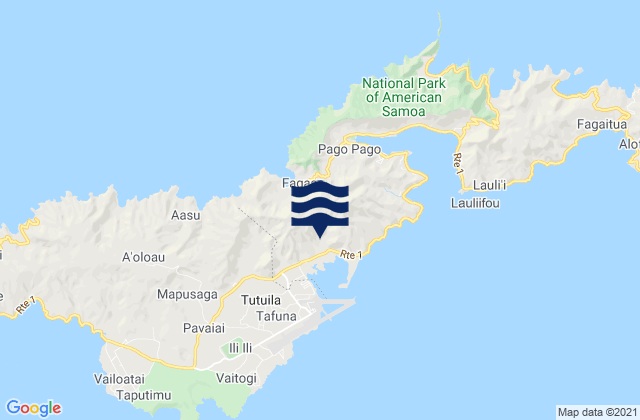 Mappa delle maree di Itu‘aū County, American Samoa
