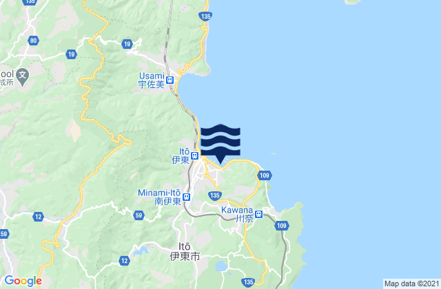 Mappa delle maree di Itō Shi, Japan