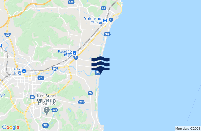 Mappa delle maree di Iwaki-shi, Japan
