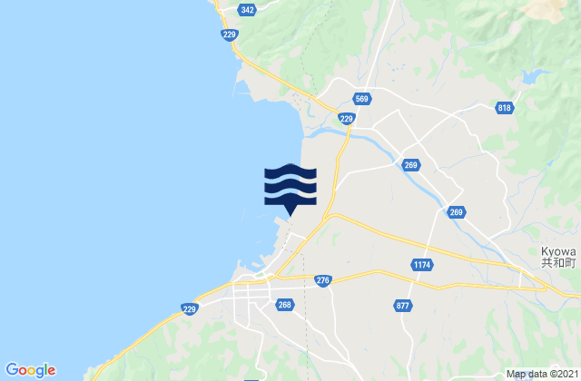 Mappa delle maree di Iwanai-gun, Japan